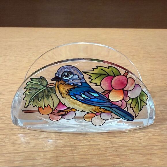 Amia Rosemary Millette Grapevine Bluebird Business Card Holder Retired Item 5777 - Picture 1 of 9